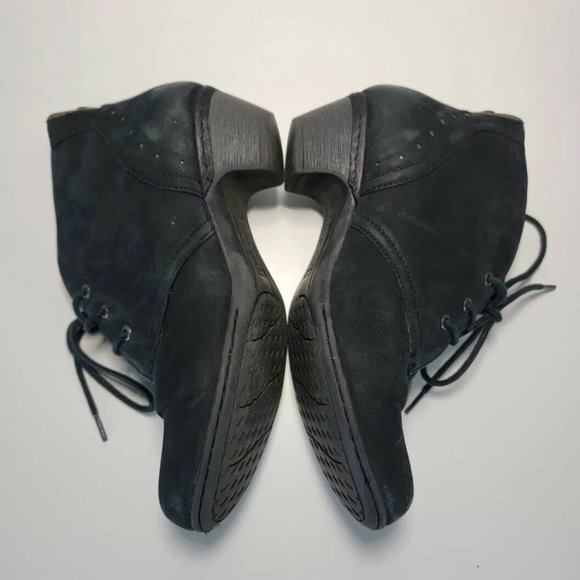 Cobb Hill CBD15ST Aria Ankle Black Leather Chukka Booties Boots Women's US 6 M - Picture 5 of 7